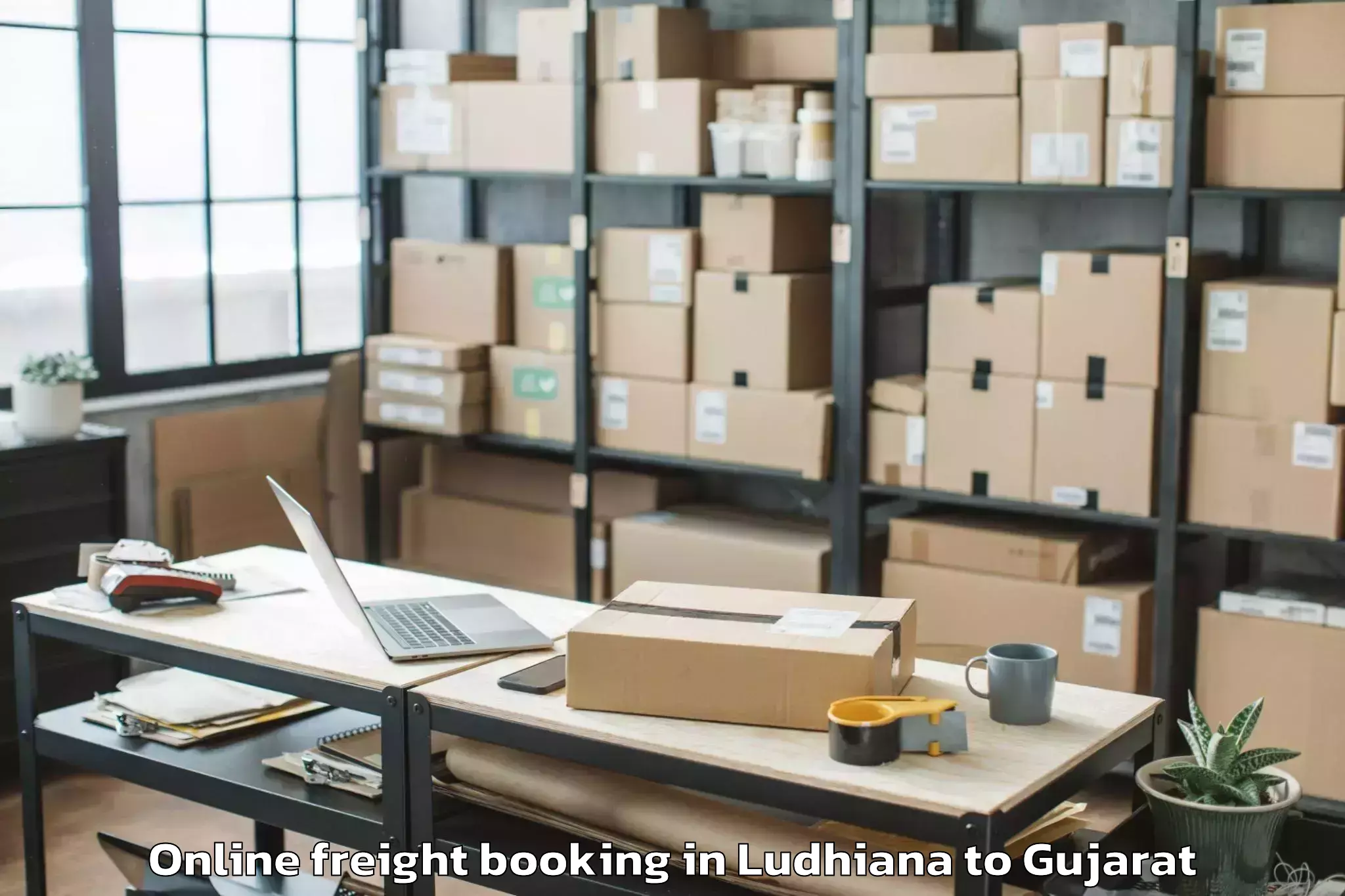 Trusted Ludhiana to Koyali Online Freight Booking